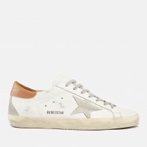 Golden Goose Men's Superstar Leather Trainers - White/Ice/Light Brown - UK 8