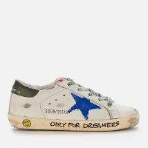 Golden Goose Kids' Leather Upper And Heel Print Star Signature Foxing Trainers - Milk/Blue/Dark Blue - UK 13 Kids