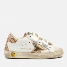 Golden Goose Toddlers' Suede Toe and Leather Old School Trainers - White/Ice/Gold - UK 3 Infant