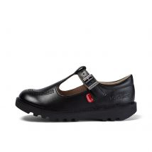Kickers Junior Kick T Bar Leather Shoes - Black - 2.5
