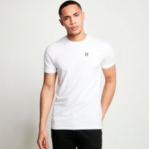 Camiseta Entallada Manga Corta Esencial Pack de 3 – Blanco / Blanco / Blanco - XL