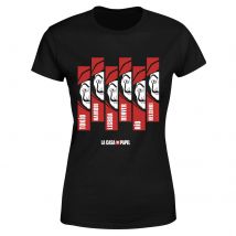 Money Heist Multi Mask Women's T-Shirt - Black - XL