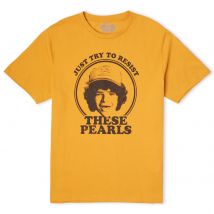 Stranger Things Dustin's Pearls Men's T-Shirt - Mustard - XL - Mustard