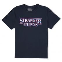 Stranger Things Chrome Logo Men's T-Shirt - Navy - L - Marineblau