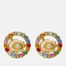 Coach Women's C Multi Stud Earrings - Gold/Multicolor
