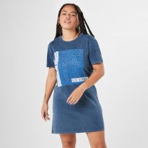 Borderlands Six Sirens Damen T-Shirt Kleid - Navy Blau Acid Wash - XXL