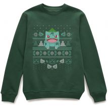 Pokémon Deck The Halls Unisex Pull de Noël - Vert - S