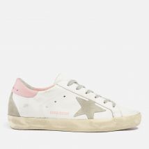Golden Goose Superstar Distressed Leather and Suede Trainers - UK 8