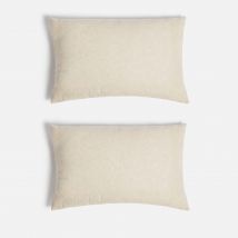 ïn home Linen Cotton Cushion Cover - Natural - 75x50cm - Set of 2