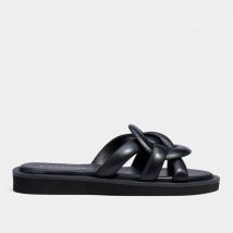 Coach Women's Georgie Leather Slide Sandals - UK 5