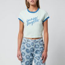 Guess Originals Women's Go Ss Cropped Ringer T-Shirt - Soft Jade - M