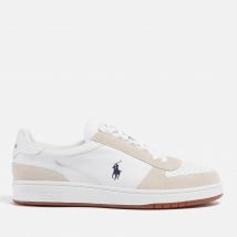 Polo Ralph Lauren Men's Polo Court Leather/Suede Trainers - White/Newport Navy PP - UK 8