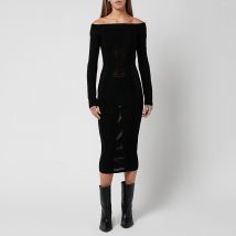 Balmain Women's See Through Bustier Knit Midi Dress - Noir - FR 38/UK 10