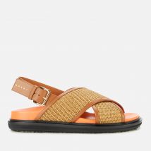 Marni Women's Woven Footbed Sandals - Raw Siena/Dust Apricot - UK 7