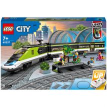 LEGO City: Le Train de Voyageurs Express, Jouet Télécommandé avec Phares Fonctionnels(60337)