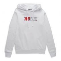 Sonic The Hedgehog Face Off Hoodie - White - L