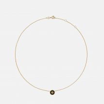 Tory Burch Women's Kira Enamel Pendant Necklace - Tory Gold/Black
