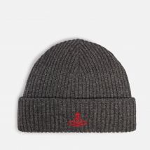Vivienne Westwood Logo-Embroidered Ribbed Wool Beanie