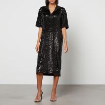 In the Mood for Love Sequined Mesh Midi Dress - S