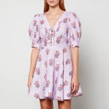Rhodes Zoya Linen and Cotton-Blend Mini Dress - US 2/UK 6