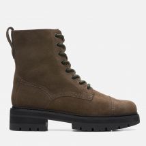 Clarks Orianna Cap Lace Up Suede Boots