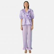CRAS Mikacras Frilled Jacquard Blouse - EU 42/UK 14