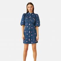 CRAS Celiacras Embroidered Organic Denim Dress