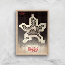 Impression d'art Stranger Things - A4 - Wooden Frame