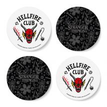 Ensemble de sous-verres ronds Stranger Things Hellfire Club