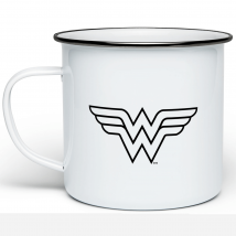 Wonder Woman Logo Enamel Mug - White