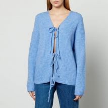 Résumé Osna Tie-Front Rib-Knitted Cardigan - M