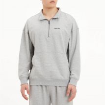 Calvin Klein Cotton-Blend Half-Zip Sweatshirt - L