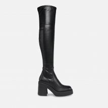 Steve Madden Clifftop Faux Leather Heeled Knee Boots - UK 3