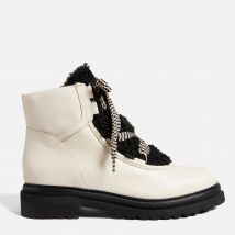 Ted Baker Mosie Leather and Faux Shearling-Blend Boots