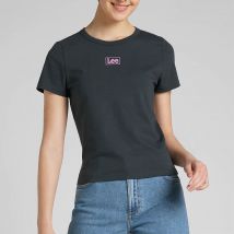 Lee Logo-Print Cotton-Jersey Cropped T-Shirt - L