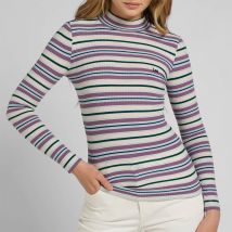 Lee Striped Ribbed Jersey Top - XS
