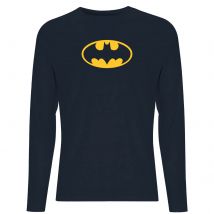 Justice League Batman Logo Men's Long Sleeve T-Shirt - Navy - L