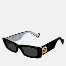 Gucci Fluo Acetate Rectangle-Frame Sunglasses