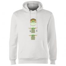 The Mandalorian The Child Poses Hoodie - White - L