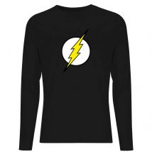 Justice League Flash Logo Men's Long Sleeve T-Shirt - Black - M