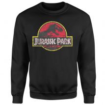 Jurassic Park Logo Vintage Sweatshirt - Black - S