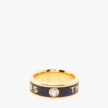 Marc Jacobs The Medallion Gold-Tone, Resin and Crystal Ring - 8