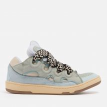 Lanvin Men's Curb Leather, Suede and Mesh Trainers - UK 8