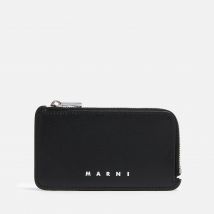 Marni Logo-Printed Leather Coin and Card Holder