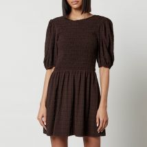 Ganni Check Pattern Seersucker Mini Dress - EU 40/UK 12