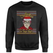 I'd Like To See You Wiggle Wiggle Christmas Jumper - Black - S - Black