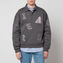 Axel Arigato Typo Appliquéd Cotton-Jersey Polo Sweatshirt - XL