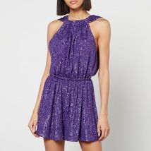 In The Mood For Love Belle Vie Sequined Mesh Playsuit - L