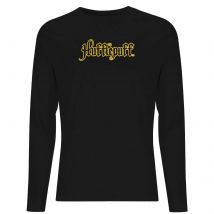 Harry Potter Hufflepuff Script Unisex Long Sleeve T-Shirt - Black - XS