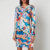 Marni Floral-Print Rayon-Satin Mini Dress - IT 36/UK 4